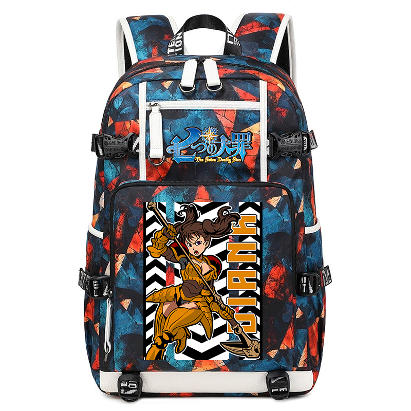 School Backpack Teen - Mochila escolar con estampado de anime