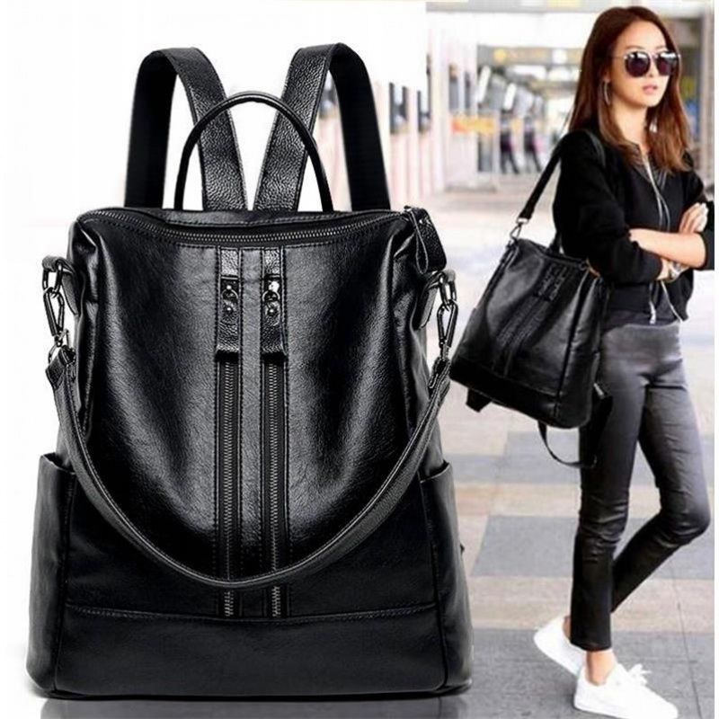 Mochila escolar de cuero suave - Canvas Backpack Casual reseña y precio